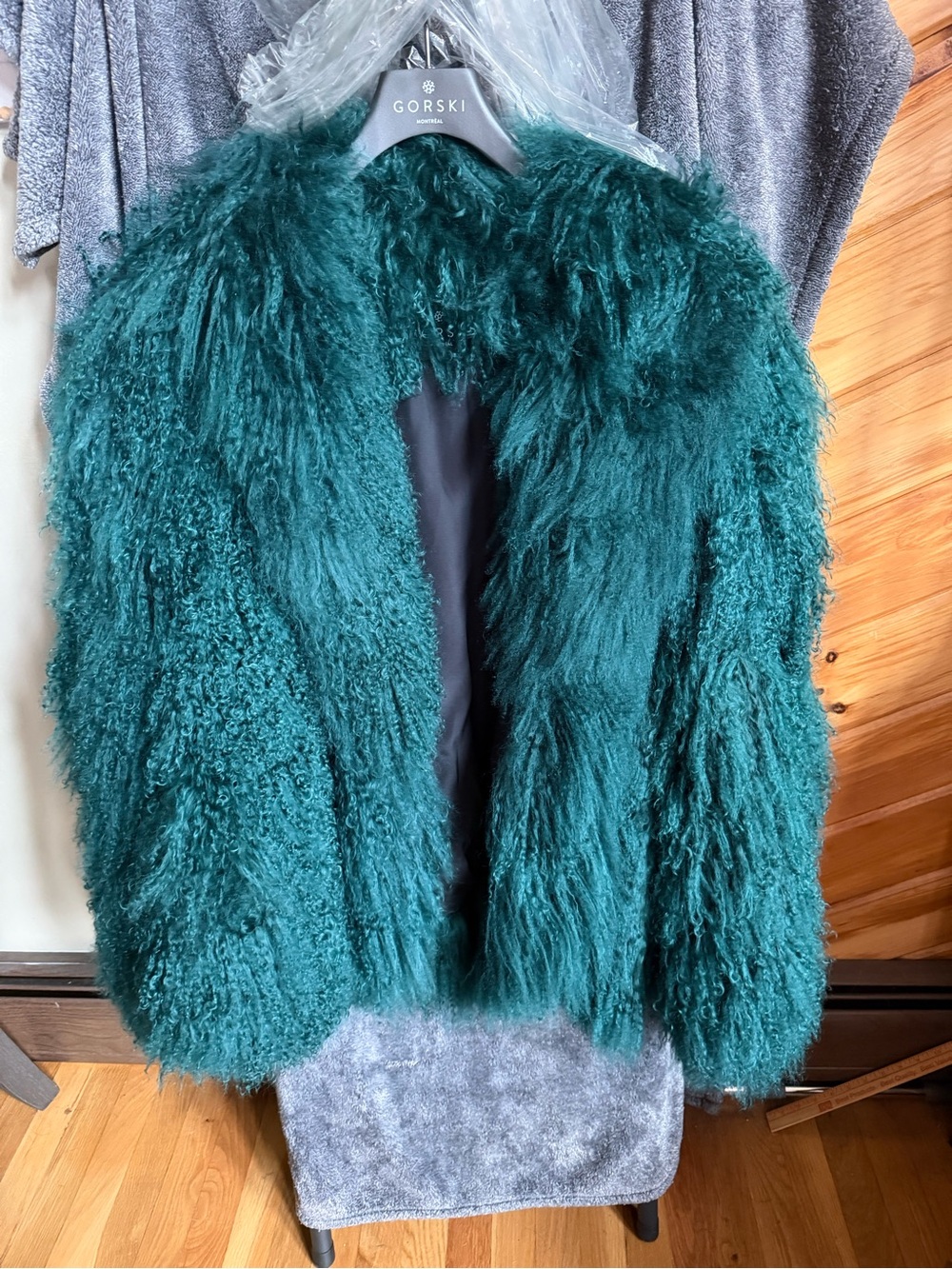 GORSKI Deep Teal Faux Fur Jacket